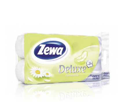 Zewa toalettpapír Deluxe 3 rétegű 8 tekercs Kamilla fehér